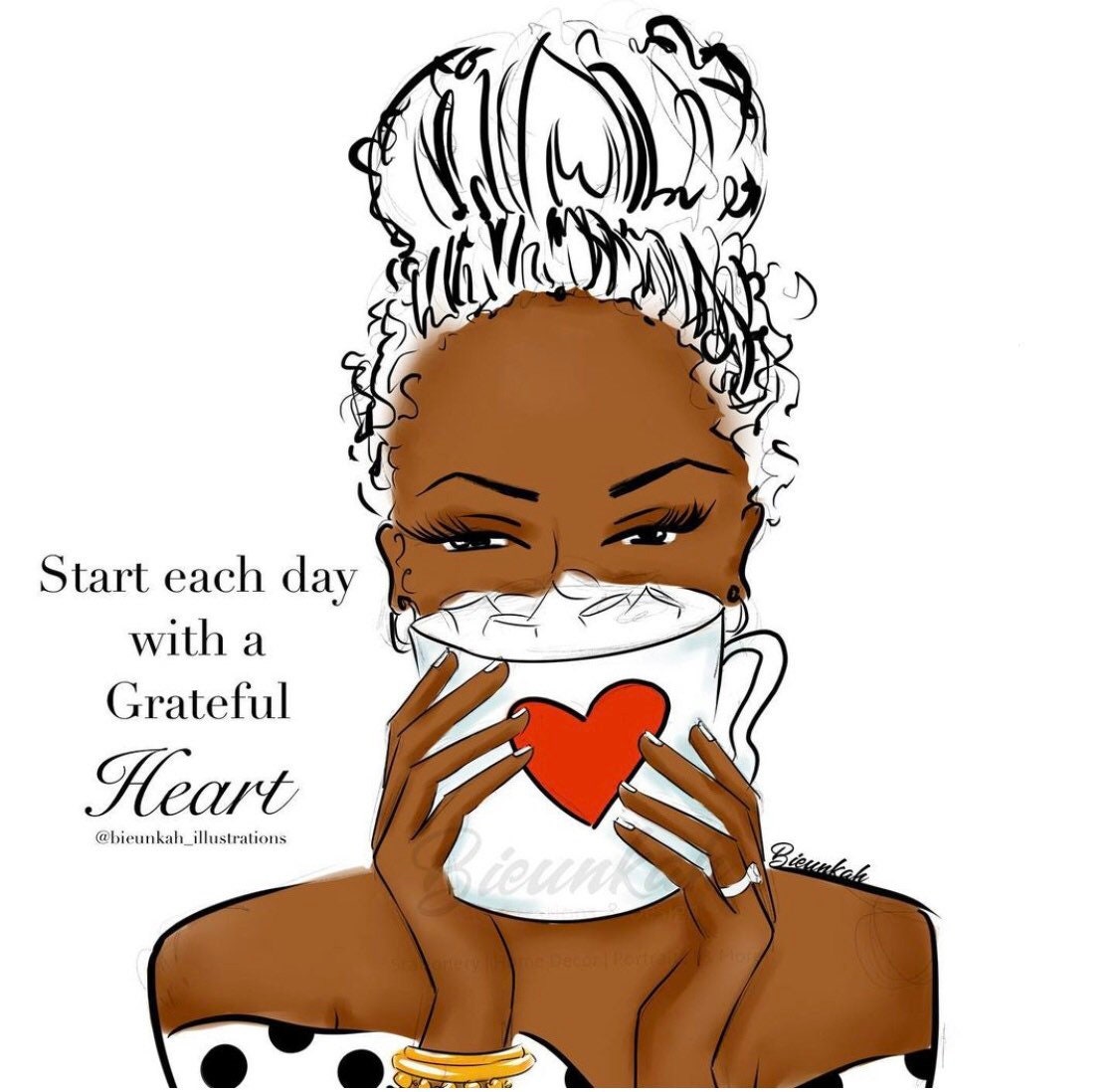 African American Greeting Card Grateful Black Women Art Etsy