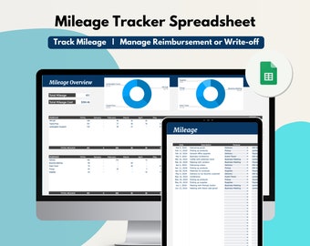 Mileage Tracker, Mileage Log, Miles Traveled, Vehicle Mileage, Car Mileage Travel Log, Trip Tracker Mileage Google Sheets Fuel