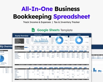 Alles-in-één Google Spreadsheet-sjabloon en financieel dashboard voor kleine bedrijven