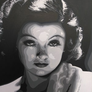 Original Acrylic Painting "Myrna Loy #1" from HOLLYWOOD ICONS Series