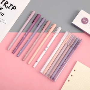 Queen Gel Pen Set (9 pcs) Korean Stationery Bright Color Pen E0056