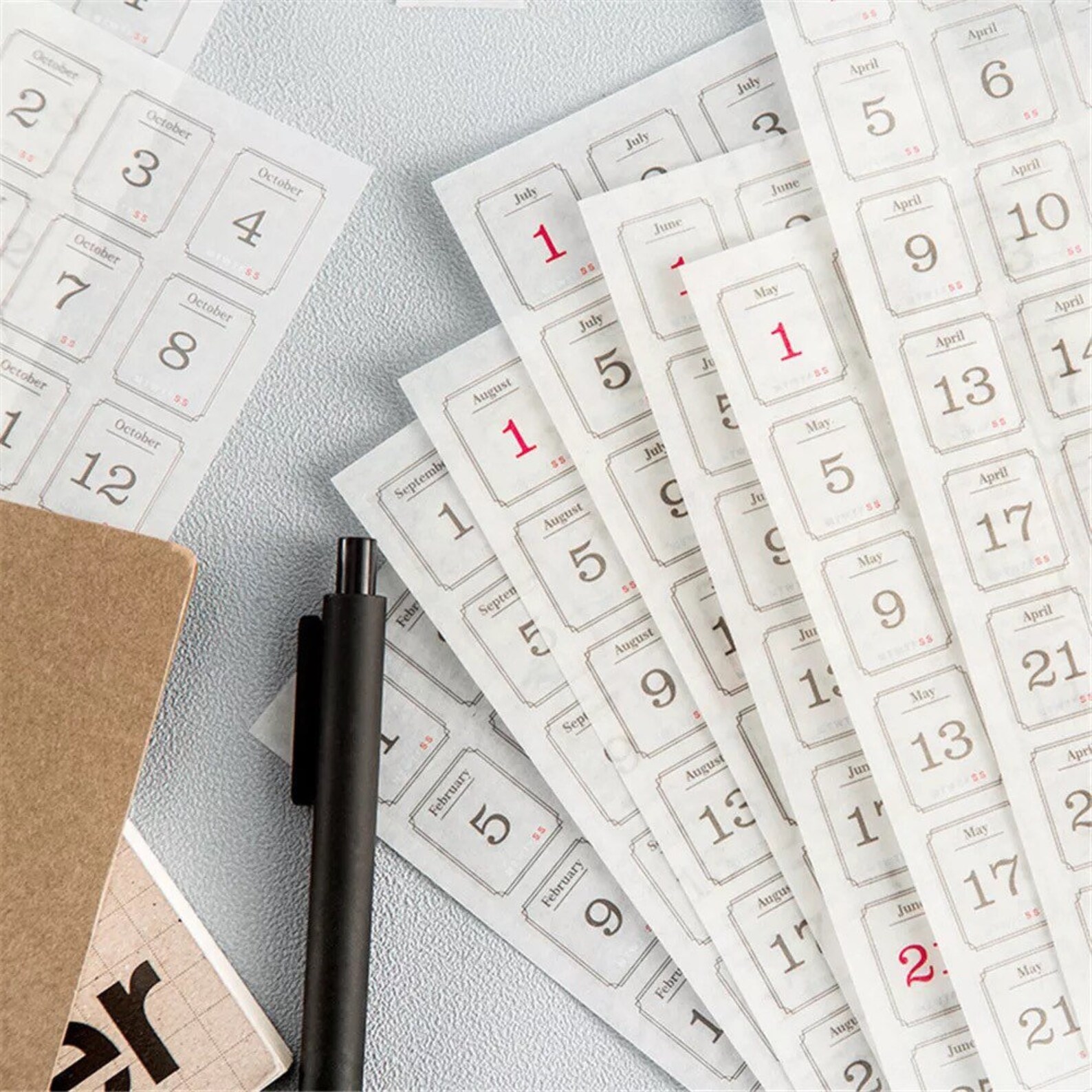 365 Tage Kalender Sticker Tagesetiketten Sticker Journal  Etsy