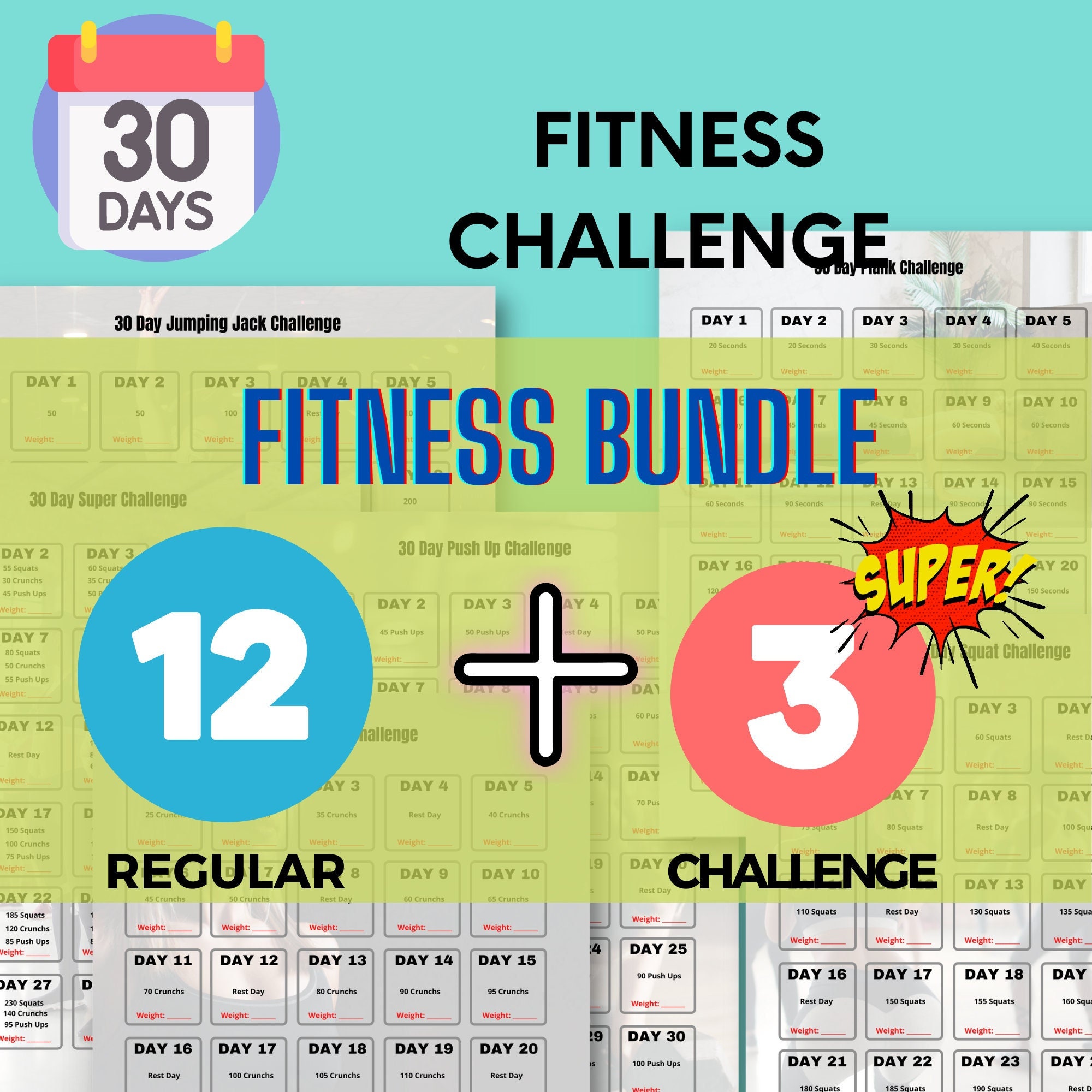 Fitness 30 days challenge sale