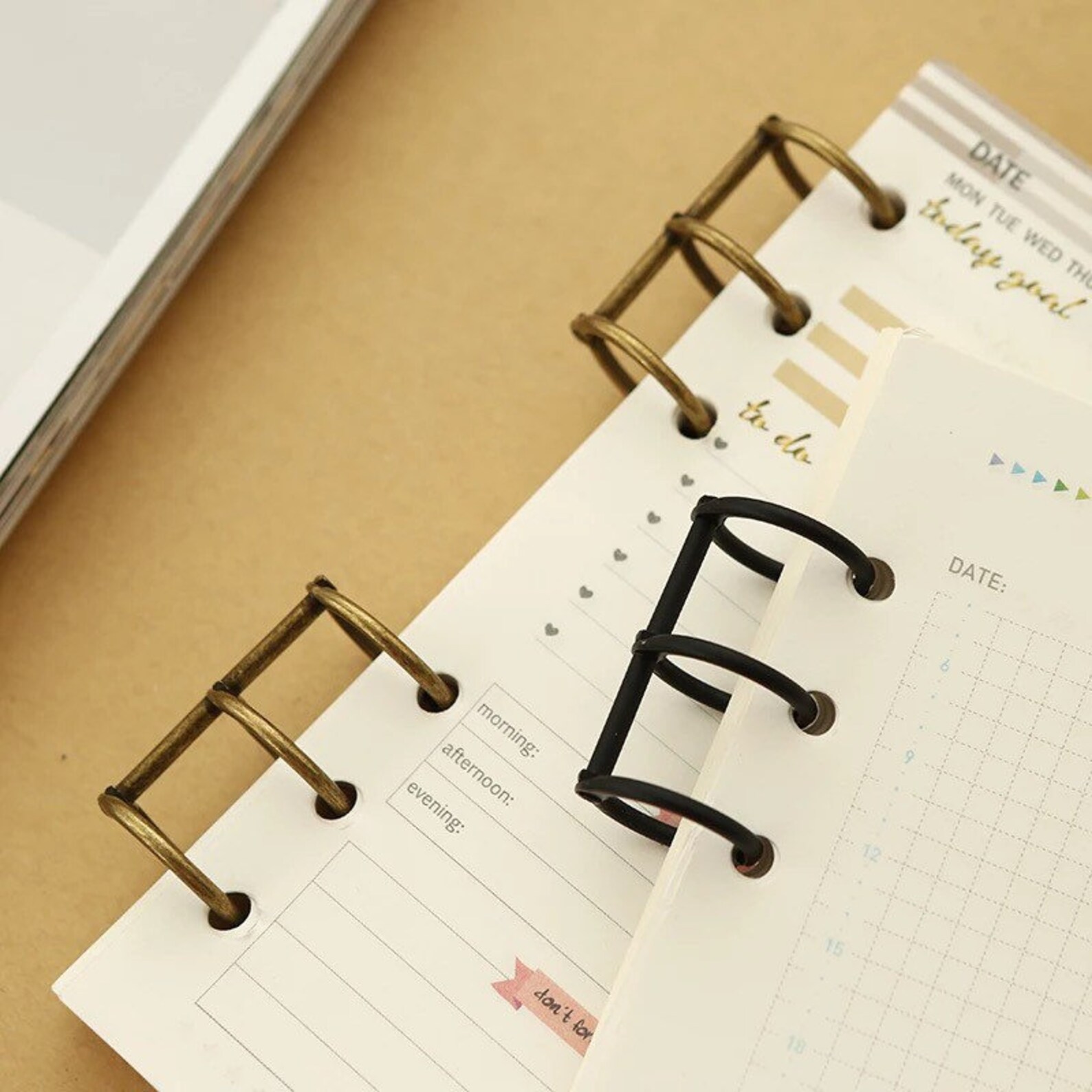 2 Binder Rings Binders Calendar Rings Monthly Weekly Planner Etsy
