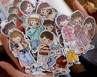 Kawaii Girl Stickers Etsy Kawaii Girl Stickers Etsy