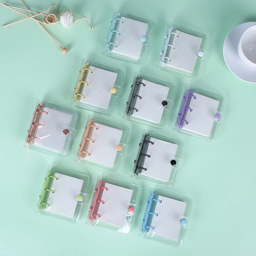 Mini Binder Clear Color 3 Rings Kawaii Album Cards Holder Etsy