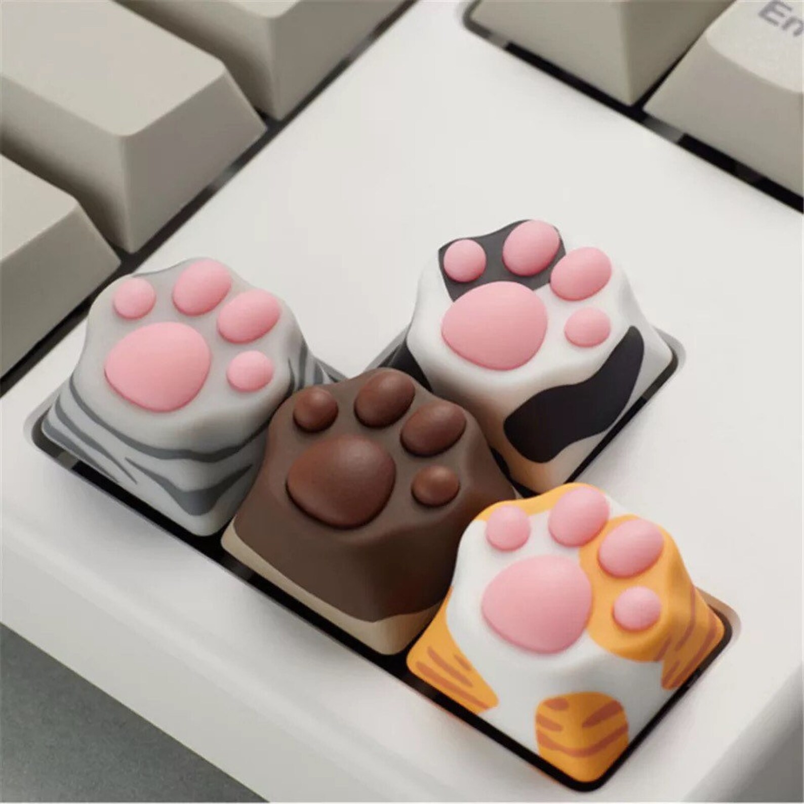 Mechanical Keyboard Keycaps Cat Paw Cute Paws Claw Keyboards Etsy
