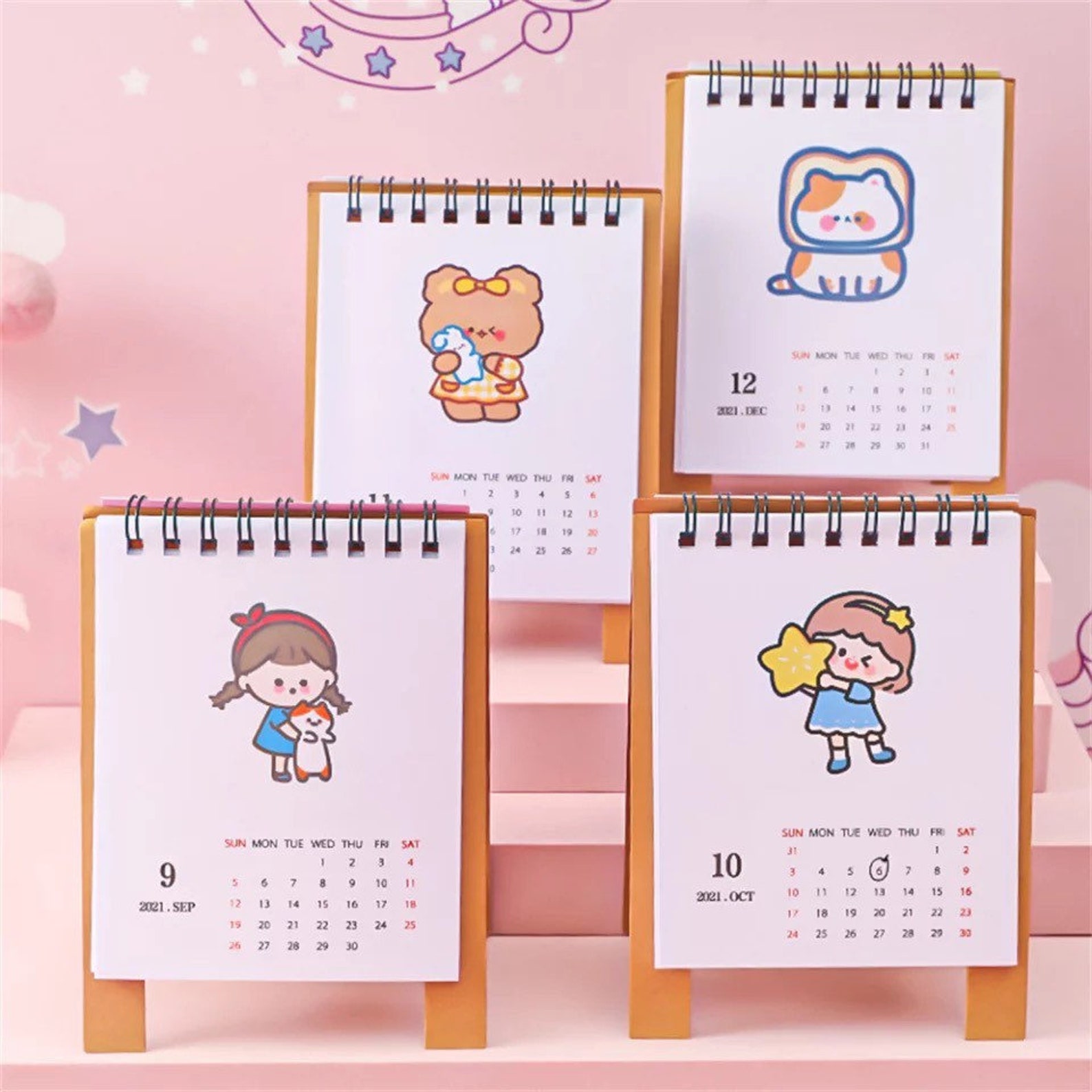 Cute Desk Calendar Customize and Print