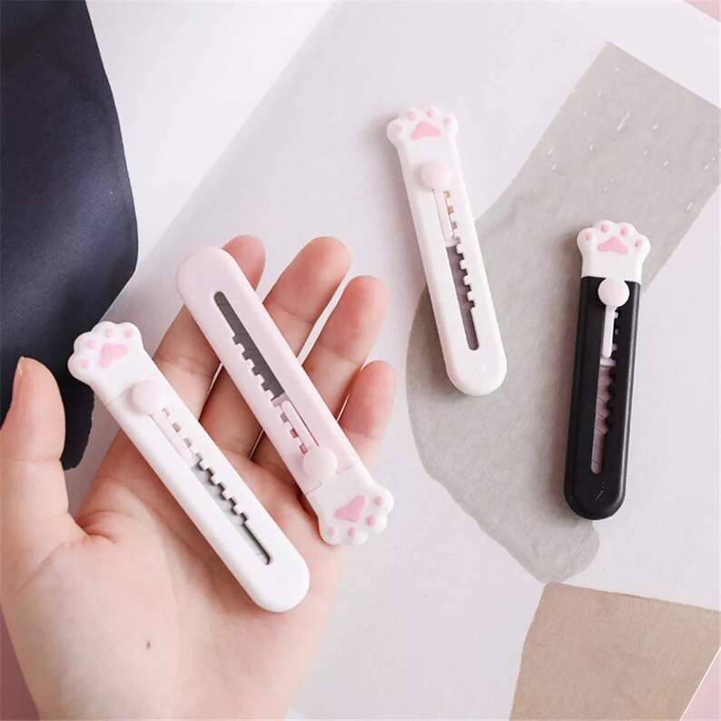 Cute Cat Paw Letter Opener Knife Cutter Utility Paper Cutting Etsy