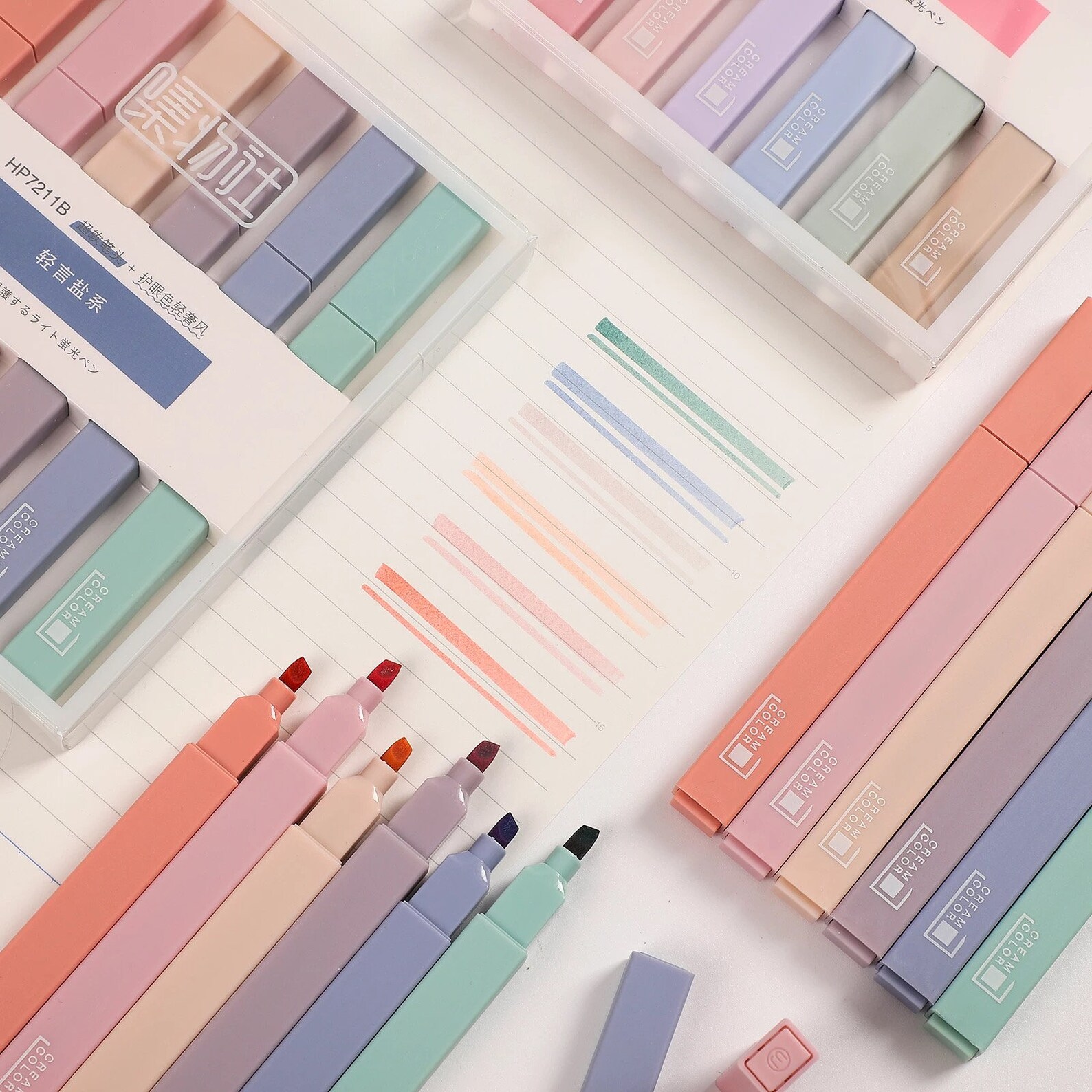 6PC Pastel Highlighter Color Planner Decor Colorful Pastels Etsy