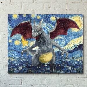 Starry Night Shiny Charizard - Imprimir