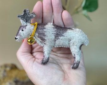 Rentier Weihnachten Baumschmuck Weihnachtsschmuck Geschenkanhänger Filz Advent Handarbeit süß Deko stylisch modern niedlich