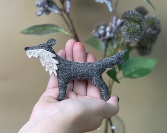 Wolf Weihnachten Baumschmuck Weihnachtsschmuck Geschenkanhänger Filz Advent Handarbeit süß skandinavisch modern stylisch niedlich Deko