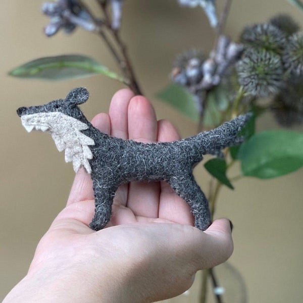 Wolf Weihnachten Baumschmuck Weihnachtsschmuck Geschenkanhänger Filz Advent Handarbeit süß skandinavisch modern stylisch niedlich Deko