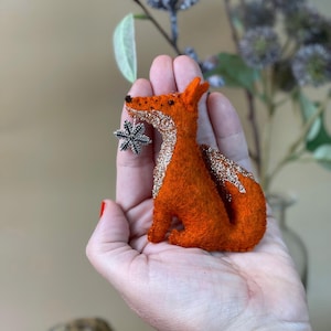 Fox Christmas tree decoration Christmas decoration gift tag felt Advent handmade sweet decoration stylish modern cute