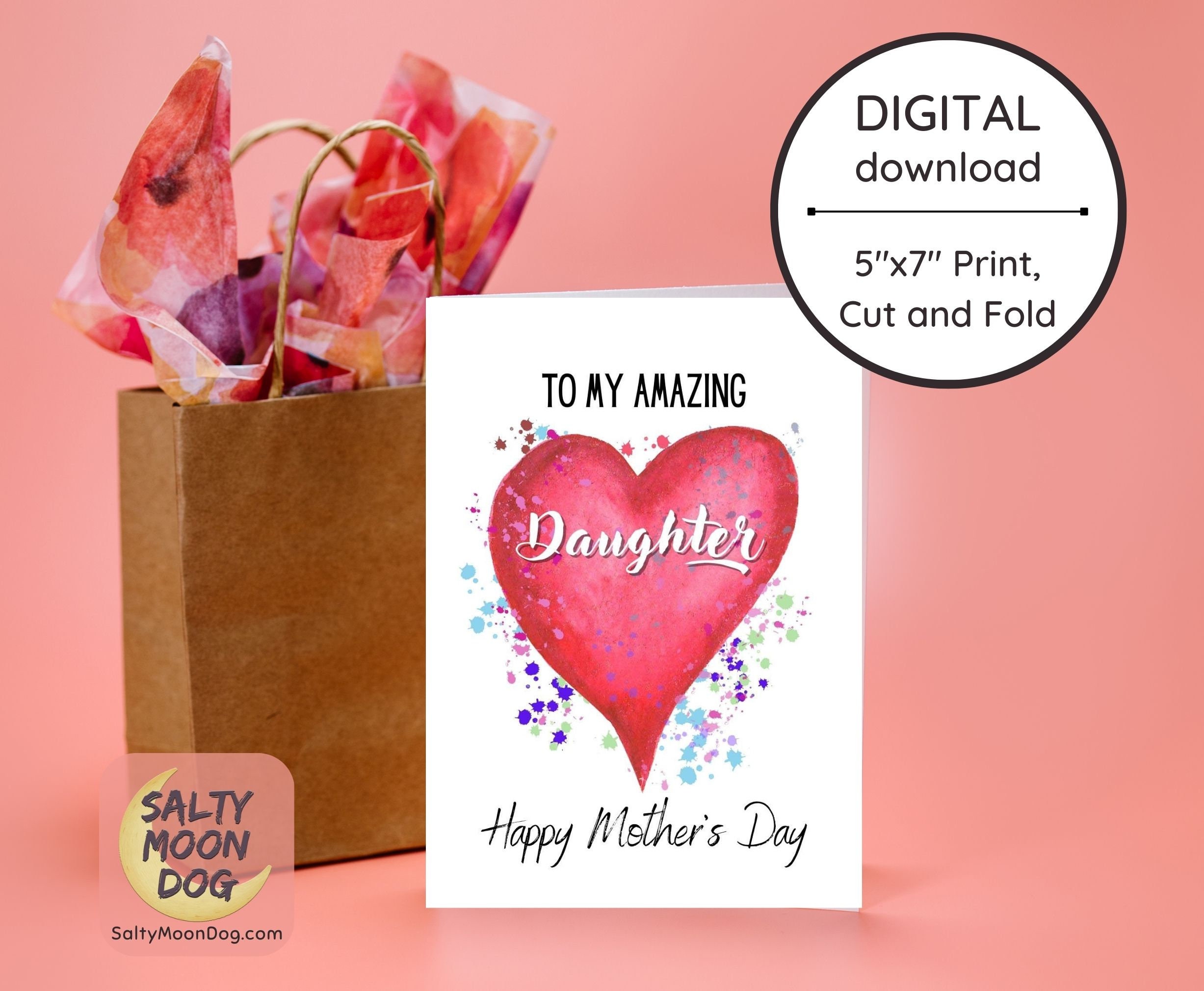 Mother's Day Card for Daughter / Amazing Daughter Mothers Day Card ...