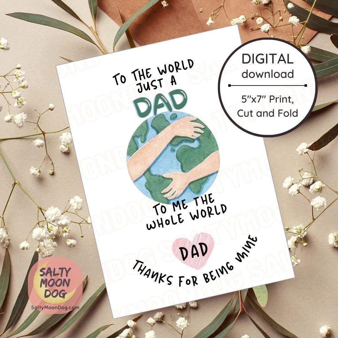 Printable Fathers Day Card | Greeting Card for Dad | Father's Day Card ...