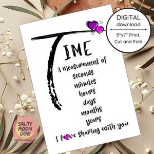 Carte d'anniversaire intemporelle, carte d'amour pour lui, carte pour elle, carte Je t'aime, carte de petit ami, Saint Valentin, carte imprimable LJ0222