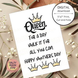 Cartão de Dia das Mães para Imprimir / Cartão Engraçado para Mãe / Cartão de Saudações / Cartão para Mãe / Para Imprimir / Baixar Cartão LJ0259