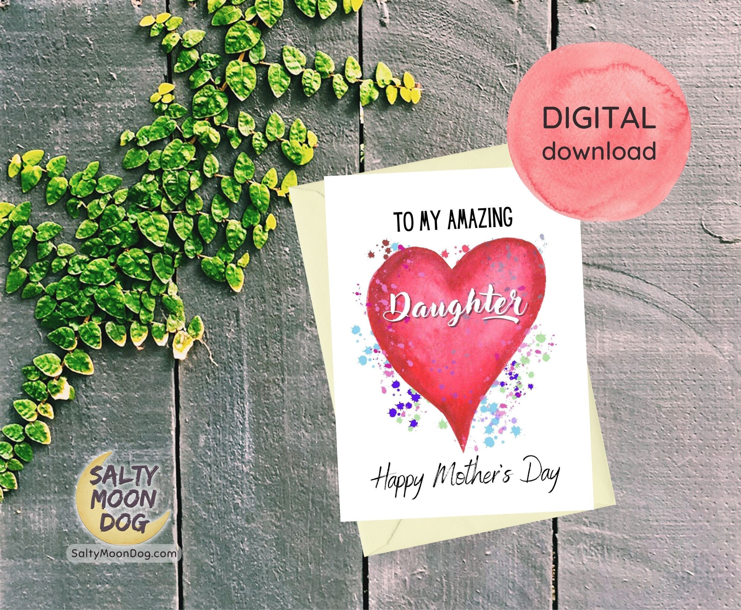 Mother's Day Card for Daughter / Amazing Daughter Mothers Day Card ...
