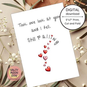 Carte d'anniversaire intemporelle, carte d'amour pour lui, carte pour elle, carte Je t'aime, carte de petit ami, Saint Valentin, carte imprimable LJ0291
