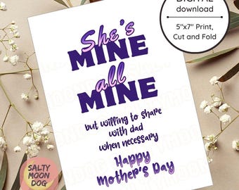 Funny Mother's Day Card for Mom (Digital Download)