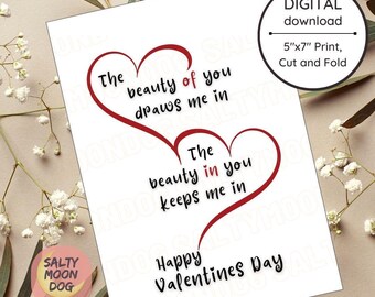 You’re My Favorite Person Card, Cute Valentines Card, Hearts, Valentines Card For Him, For Her, Love Card, Boyfriend Card, Printable LJ0224