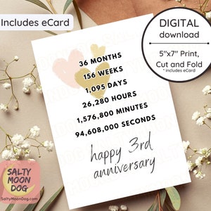 彼への 3 周年記念カード、彼女への 3 周年記念カード、ボーイフレンドへの 3 周年記念カード、ガールフレンドへの 3 周年記念ギフトのアイデア 23475