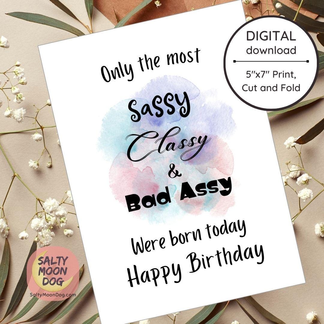 Printable Birthday Card - Birthday Card Printable - Digital Birthday ...