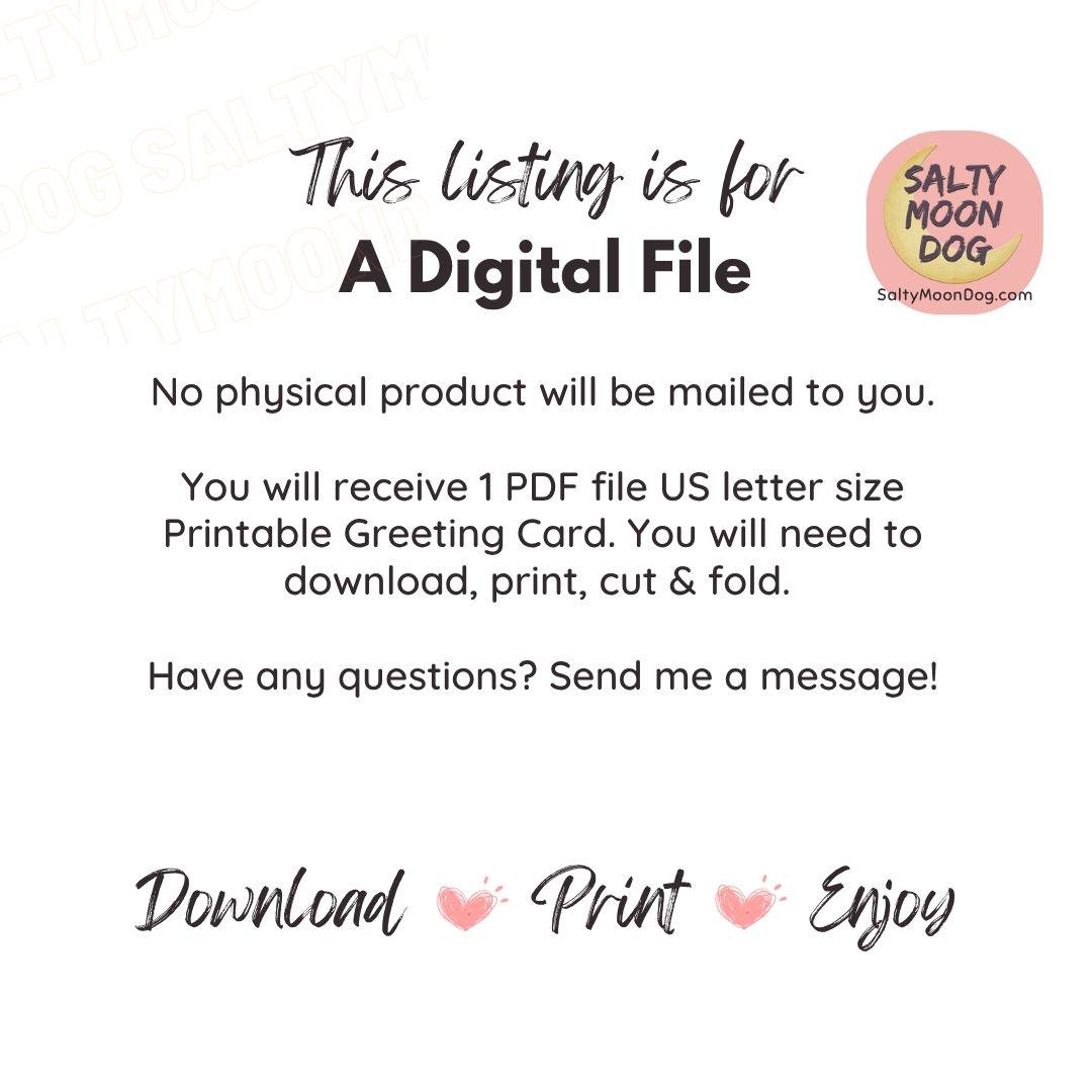 A+ Teacher Thank You Card: Printable Greeting (5x7in Digital Download ...