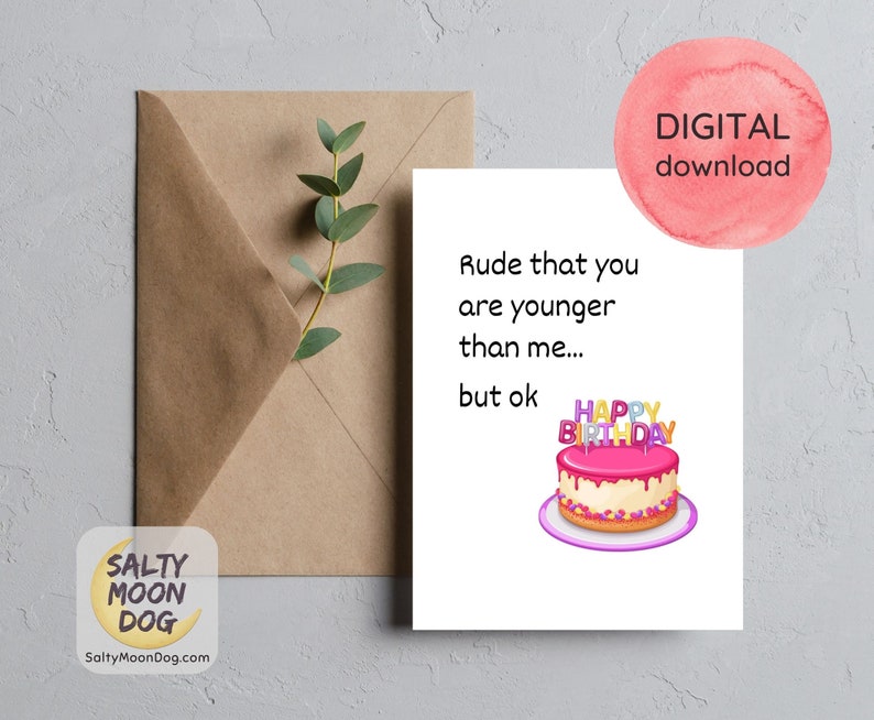 Printable Birthday Card Funny Gift Birthday Card Card for Etsy