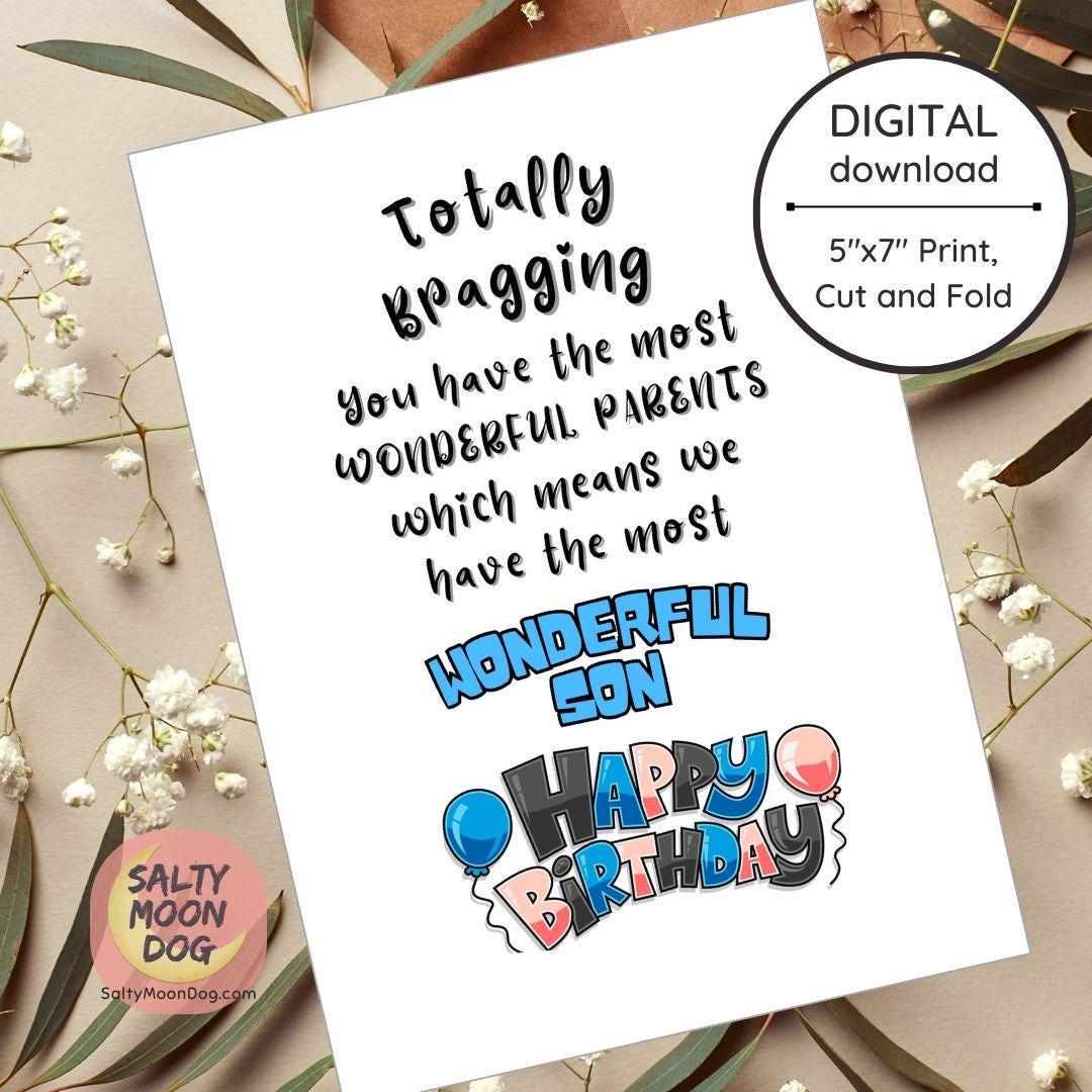 Lustige Geburtstagskarte Für Den Sohn – „Son Have A Fab Birthday“ Mit Humorvollen Regeln, 15,5x23 Cm, Inkl. Umschlag