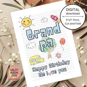 Tarjeta para el abuelo, tarjeta de cumpleaños para el abuelo, tarjeta de cumpleaños especial para el abuelo, tarjeta de cumpleaños para el abuelo LJ0234