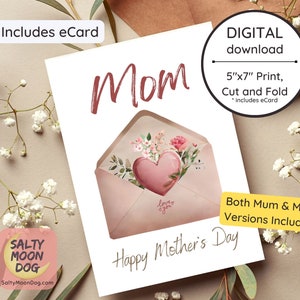 Moederdag/Happy Mother's Day/moeder, moeder, moeder/aquarel wenskaart/digitale eCard/downloadkaart 23408