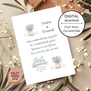 Thank You Card, Friend Thank You Card, Thank You For Being Amazing, Bestie Card, Friend Thank You, Best Friend Card LJ0142