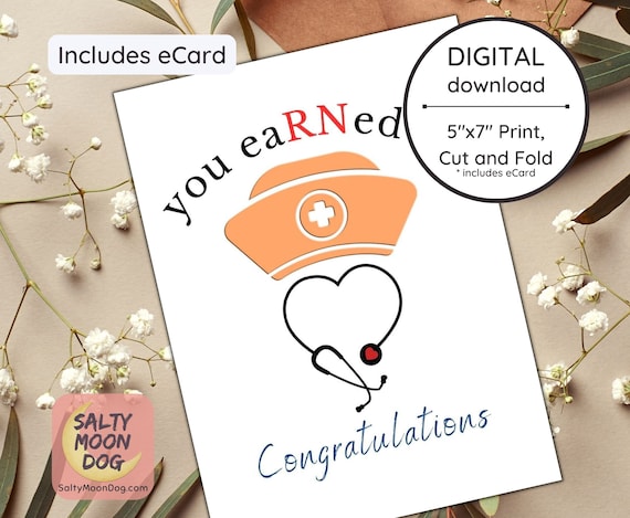 nursing grad cards Personalised Nurse Graduation Card – FoxesOnBoxes main image 0