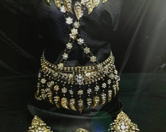 Thai Jewelry Set, Ancient Design Accessories, Traditional Costume