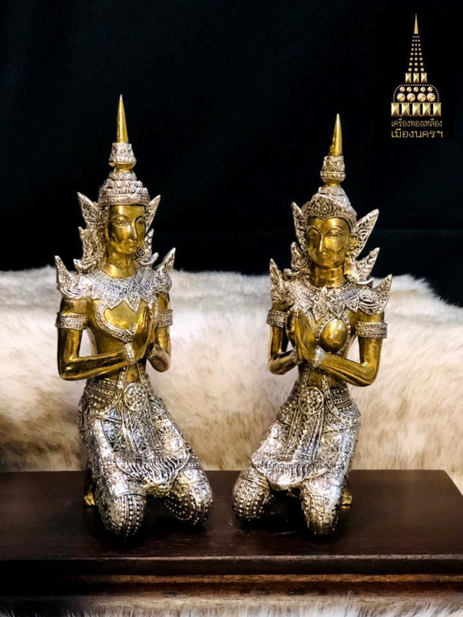 Oriental Furniture Teppanom Thai Angel Statue Thai bronze Etsy