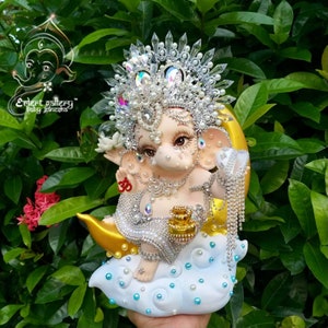 Ganesh Statue, Baby Ganesha Statue, Lord Ganesh Statue,14.5 inches,Fine Work, Puja Item, Religious Gift, Hindu God, Spiritual Gift