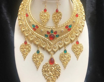 Thai Jewelry Set, Ancient Design, Traditional Costume Accessories