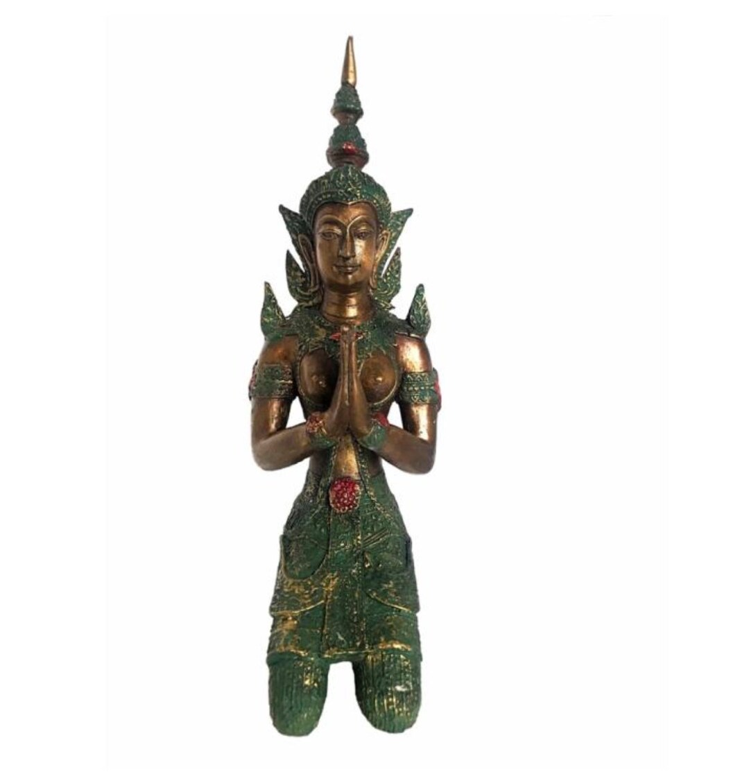 Oriental Furniture Teppanom Thai Angel Statue 30 Cm Thai Etsy