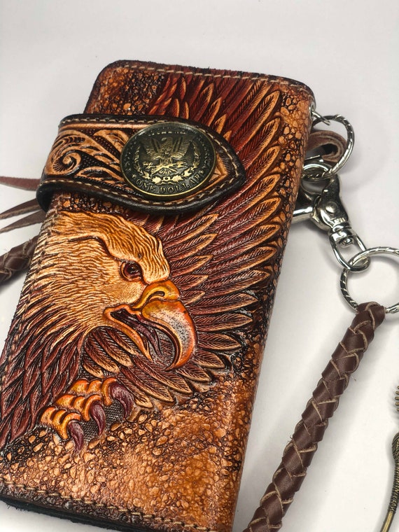 Vintage,biker Wallet, Leather Chain Wallet, Biker Wallet