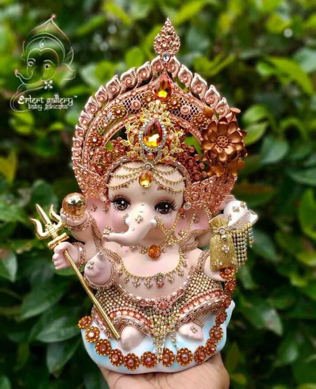 Baby Ganesha Statue Copper Cold Casting Hindu God 12 Inches Etsy Baby Ganesha Statue Copper Cold Casting Hindu God 12 Inches Etsy