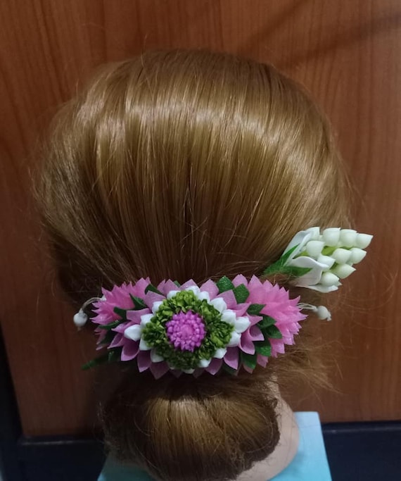 New Hair Pin Wedding Garland Flower Artificial Fabric Thai Wedding Costume