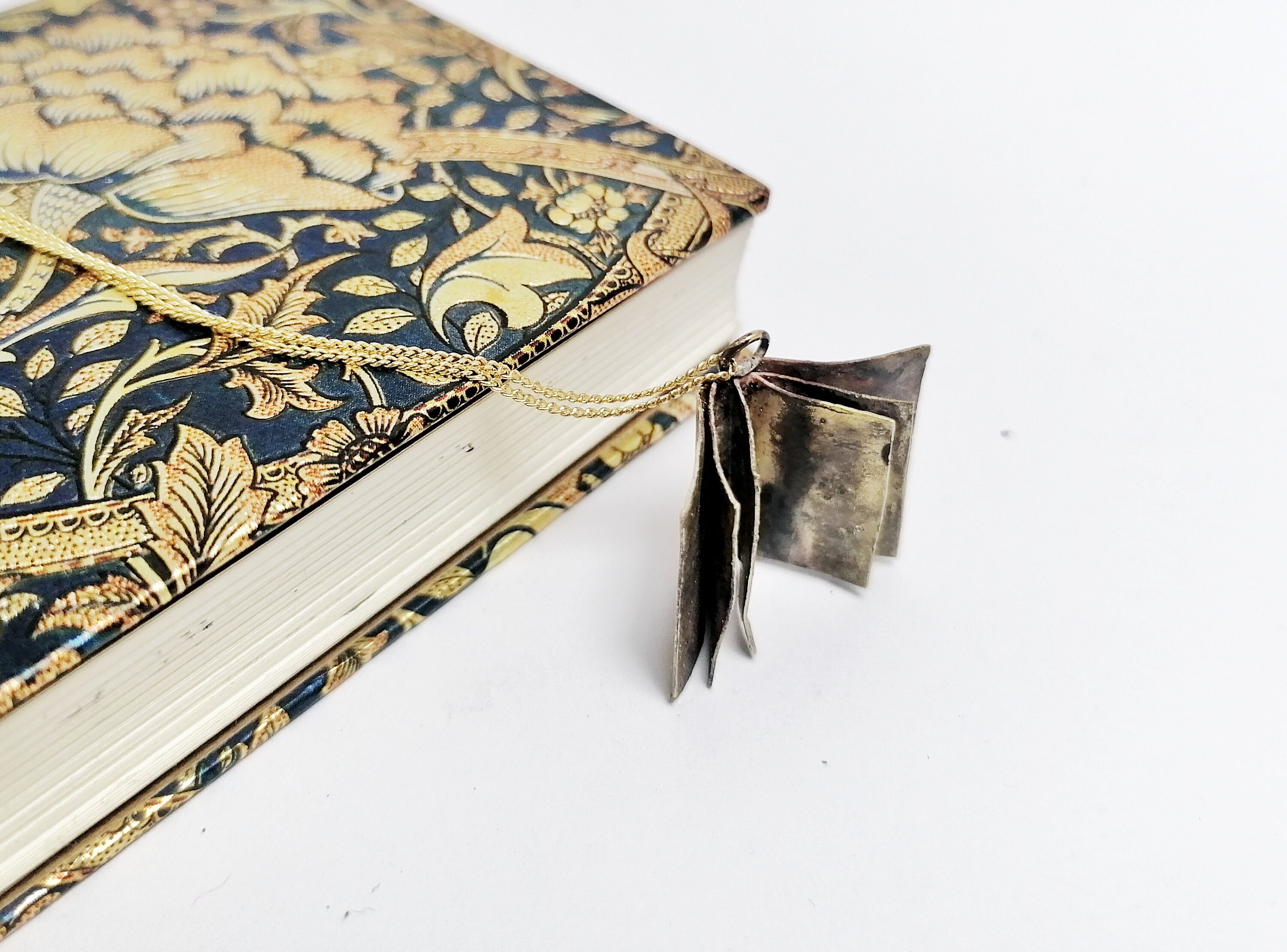 HOME Book Necklace Customisable Miniature Gold brass Book Etsy UK