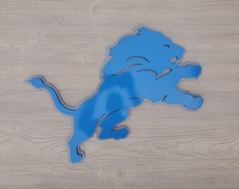 Details about / NFL Lions Logo Wall Sticker Football Fan Design Home Detroit Sports Decor CG2769