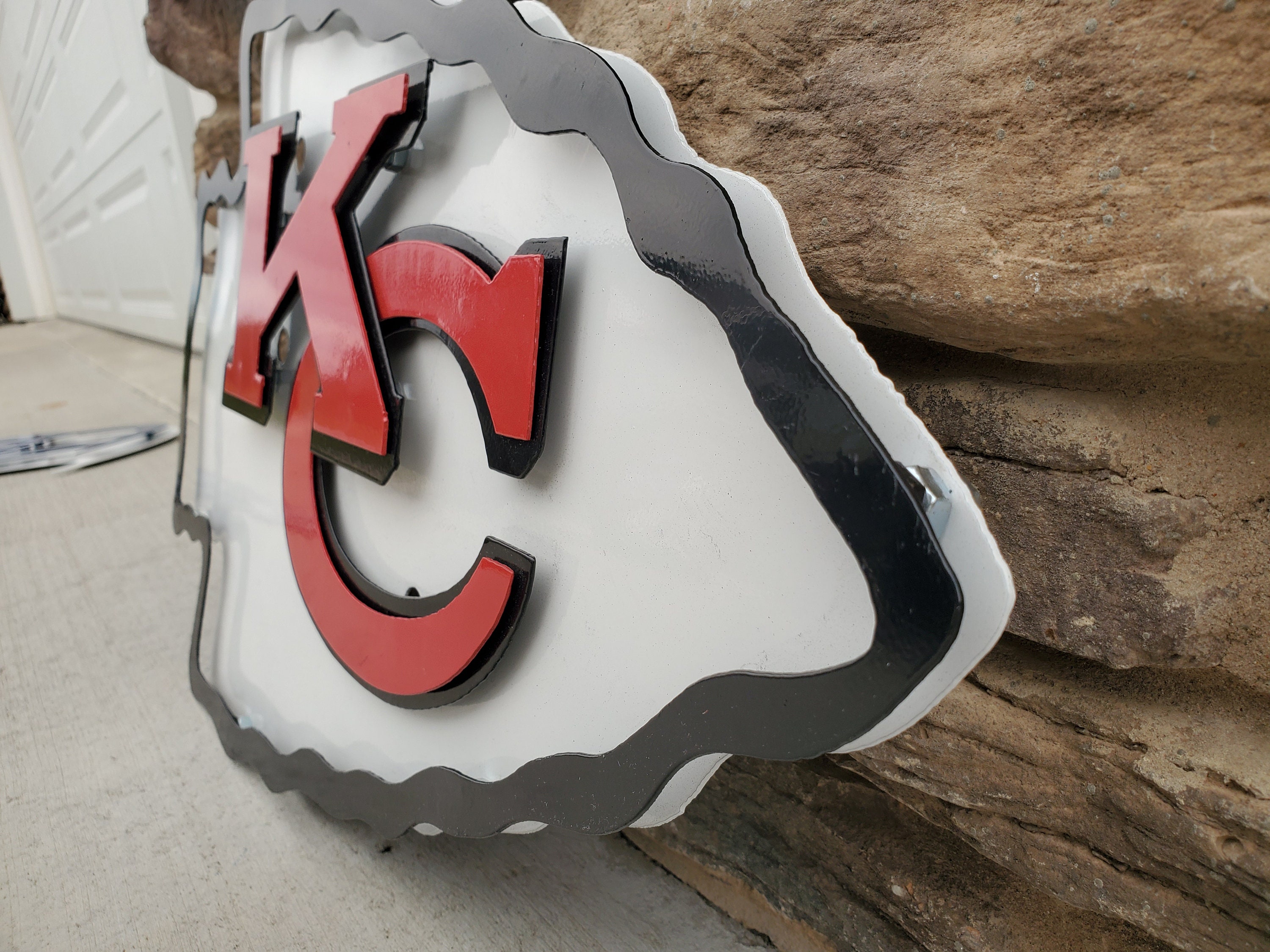 KANSAS CITY CHIEFS 3D Metal Sign Layered Powder Coated Etsy