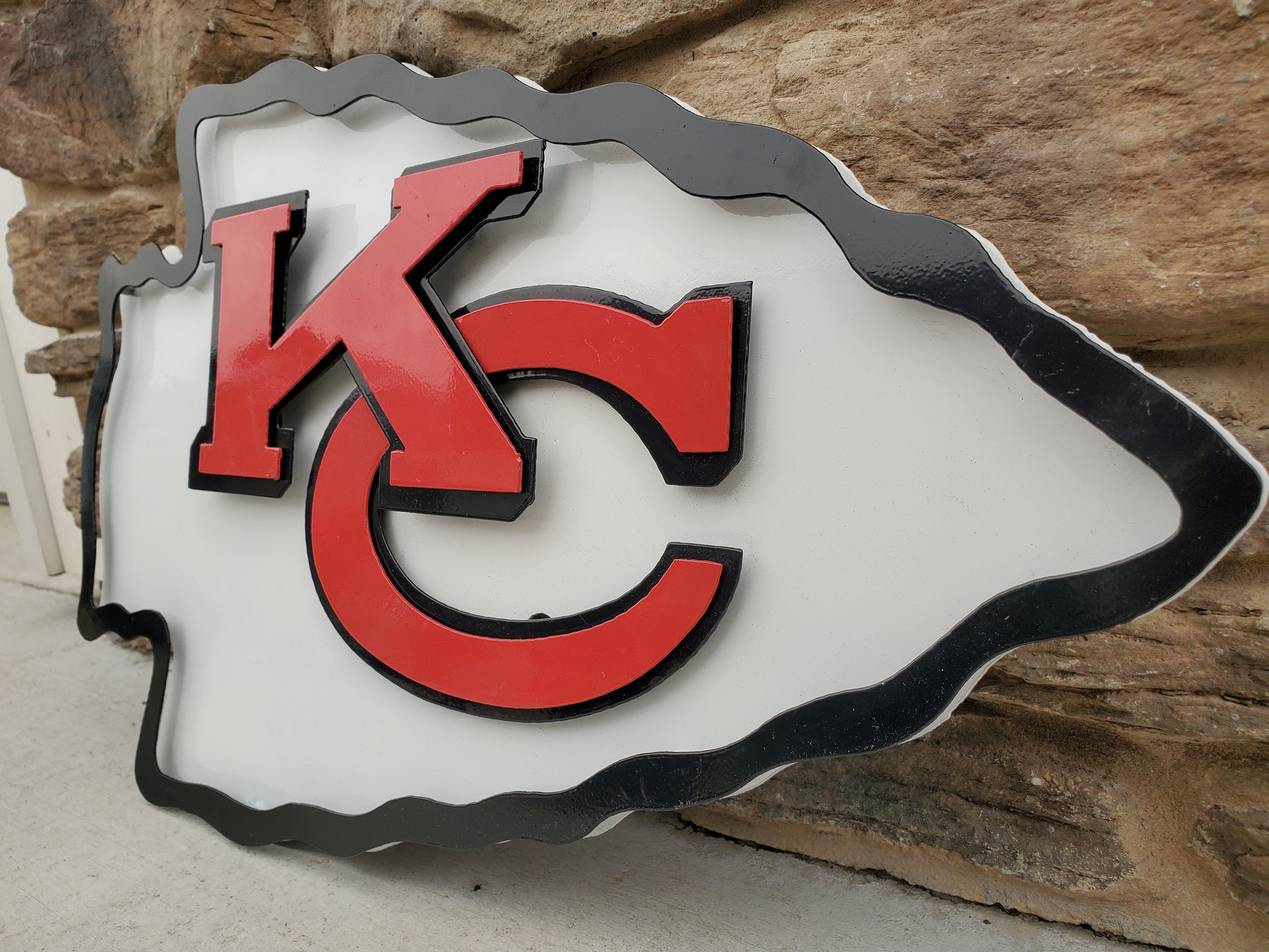 KANSAS CITY CHIEFS 3D Metal Sign Layered Powder Coated Etsy