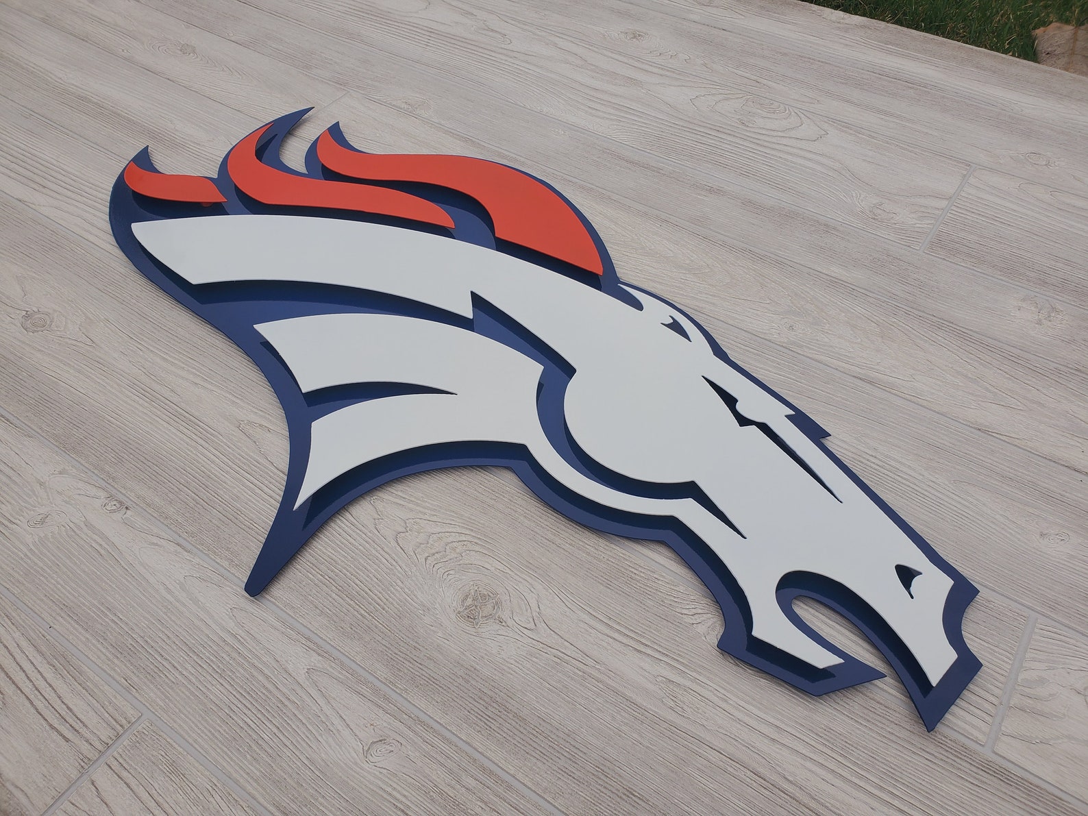 DENVER BRONCOS 3D Metal Sign Layered Powder Coated Etsy