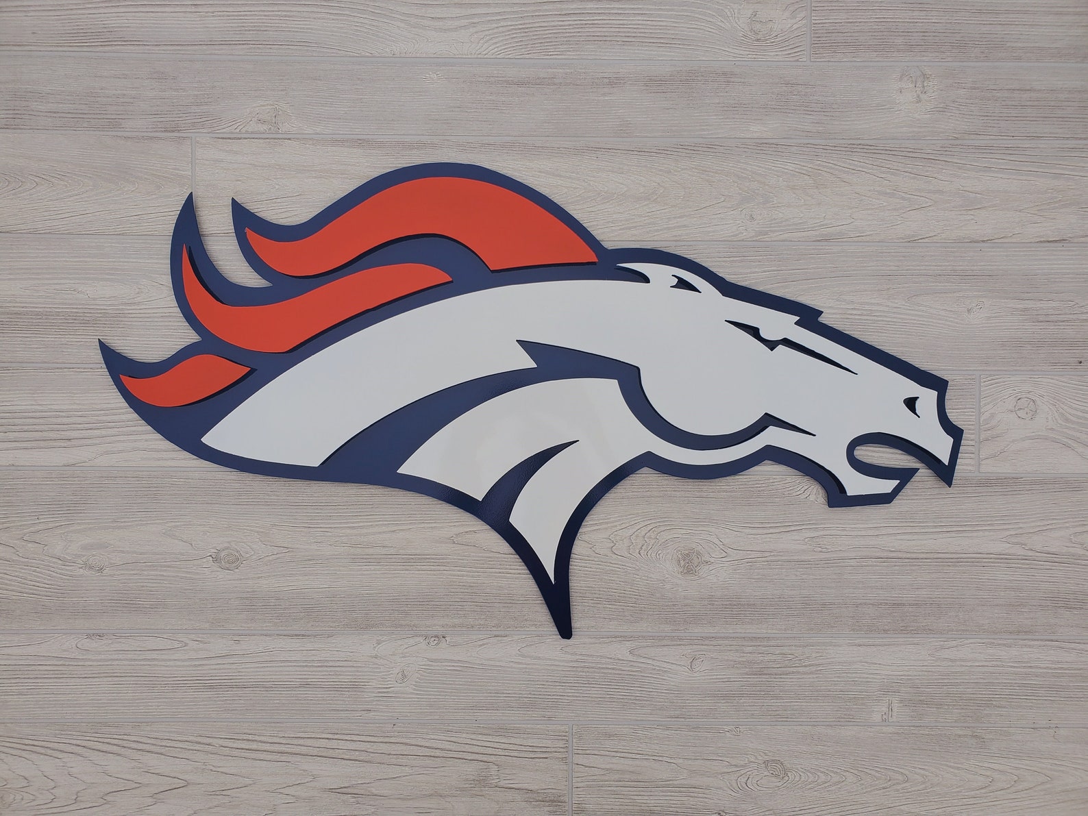 DENVER BRONCOS 3D Metal Sign Layered Powder Coated Etsy
